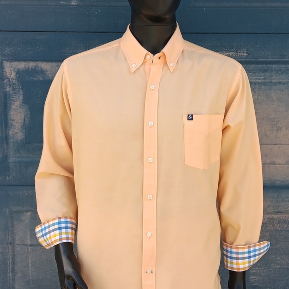 Tackle & Tides Men's Bright Yellow Pure Cotton Luxury Button Down Shirt - Picture 4 of 17